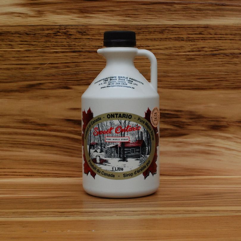 1 Litre Jug of Pure Thompsontown Maple Syrup-Product of Ontario Canada