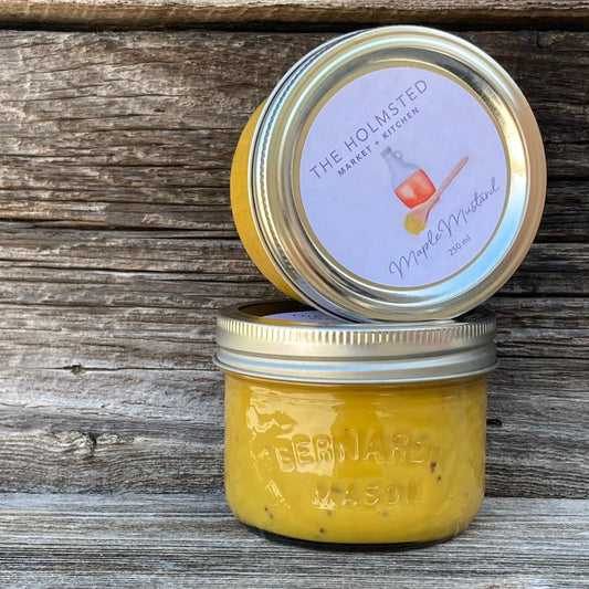 Maple Mustard The Holmstead made with Thompsontown Pure Maple Syrup