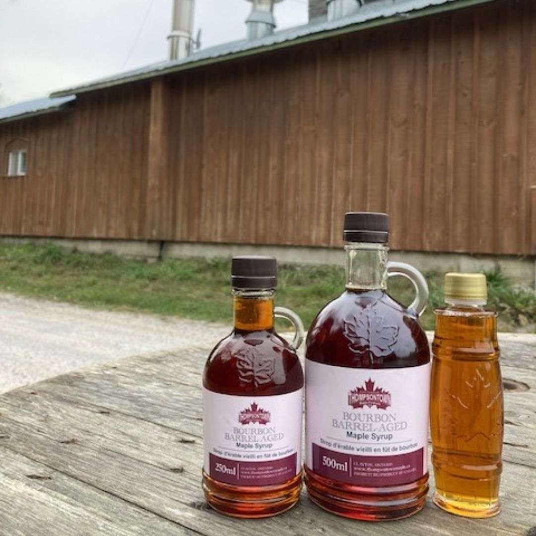 Bourbon Barrel Aged Maple Syrup Group